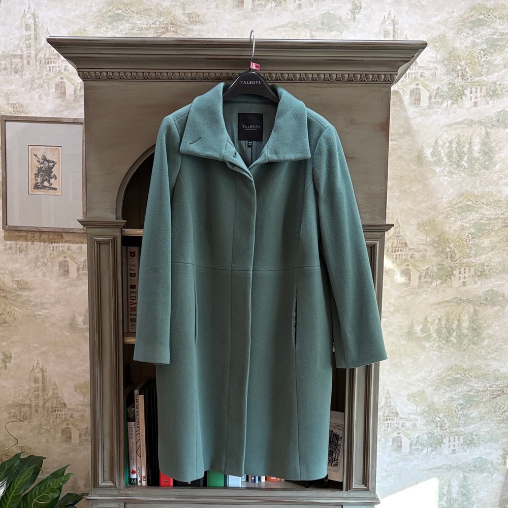 Talbots Women's aquamarine wool coat